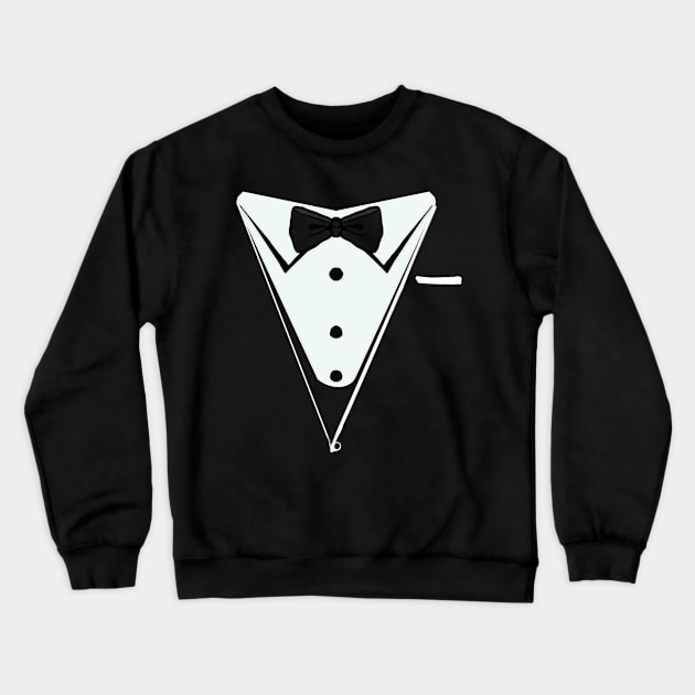 Funny fancy dress dinner jacket and bow tie suit Crewneck Sweatshirt by Artonmytee